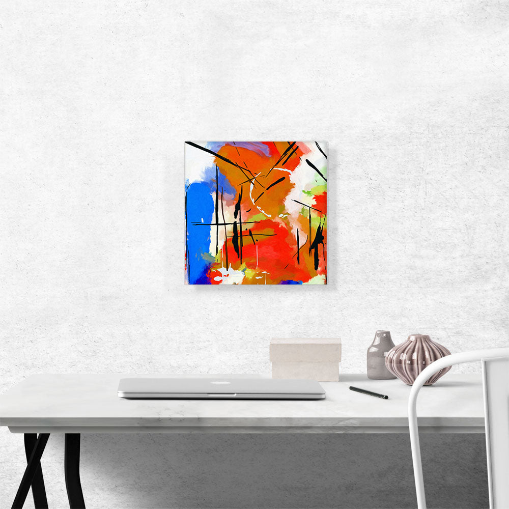 Abstract Pink Blue Green Orange