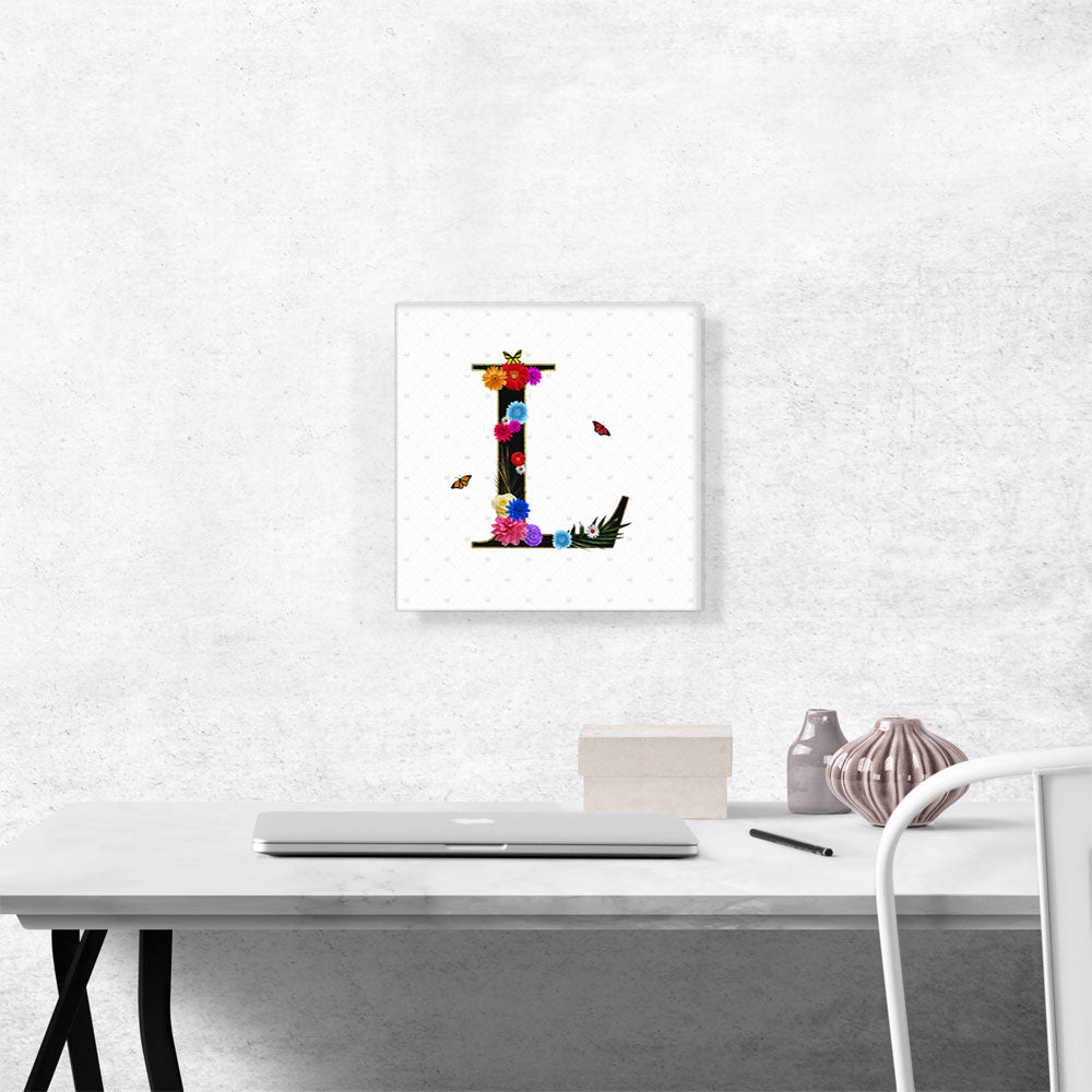 Flower Plant Butterfly Alphabet Letter L