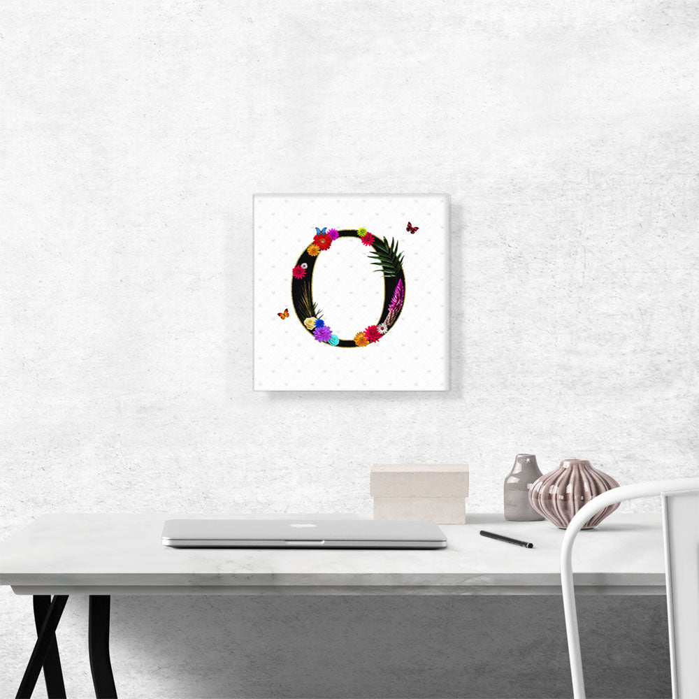 Flower Plant Butterfly Alphabet Letter O