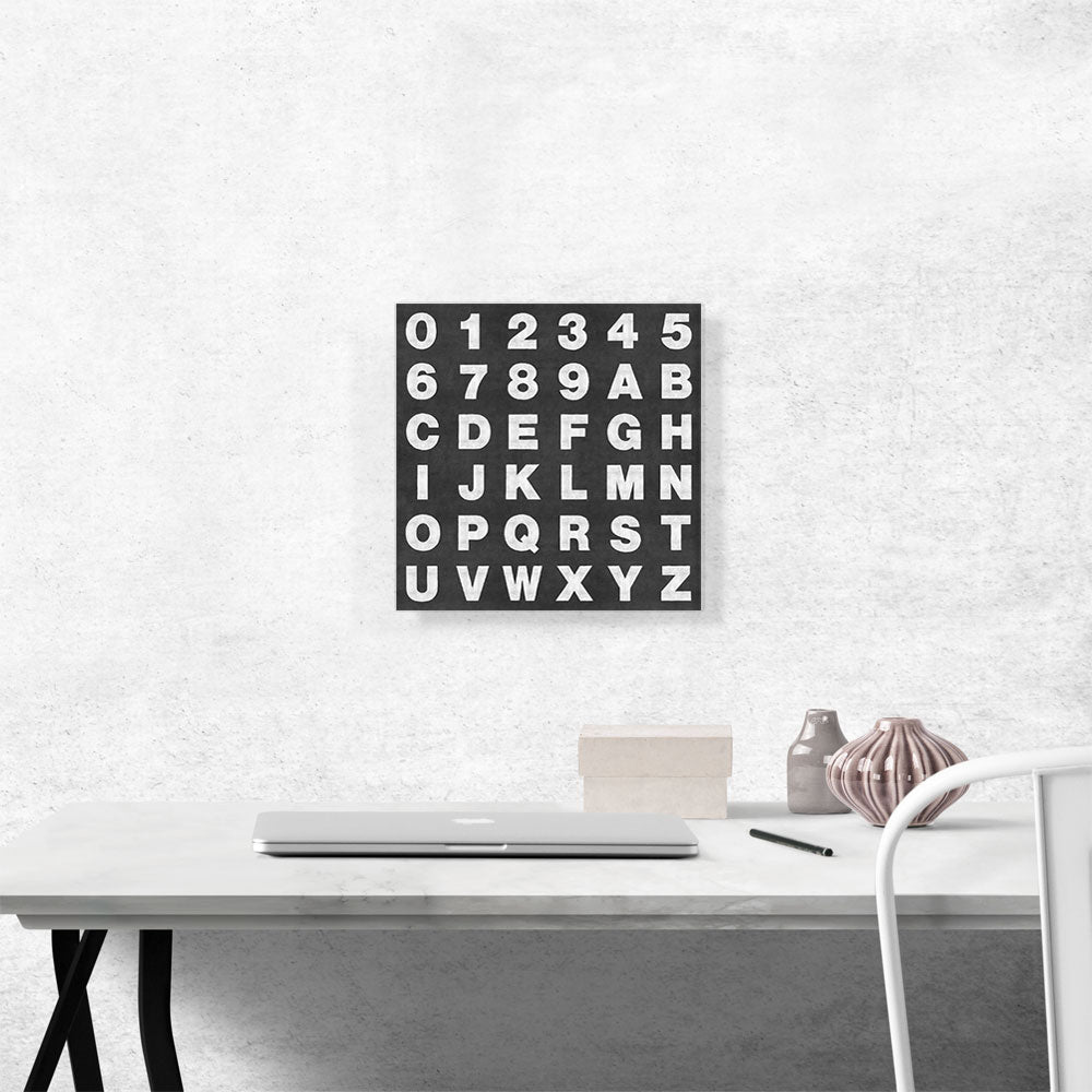 Chalkboard Full Alphabet Square