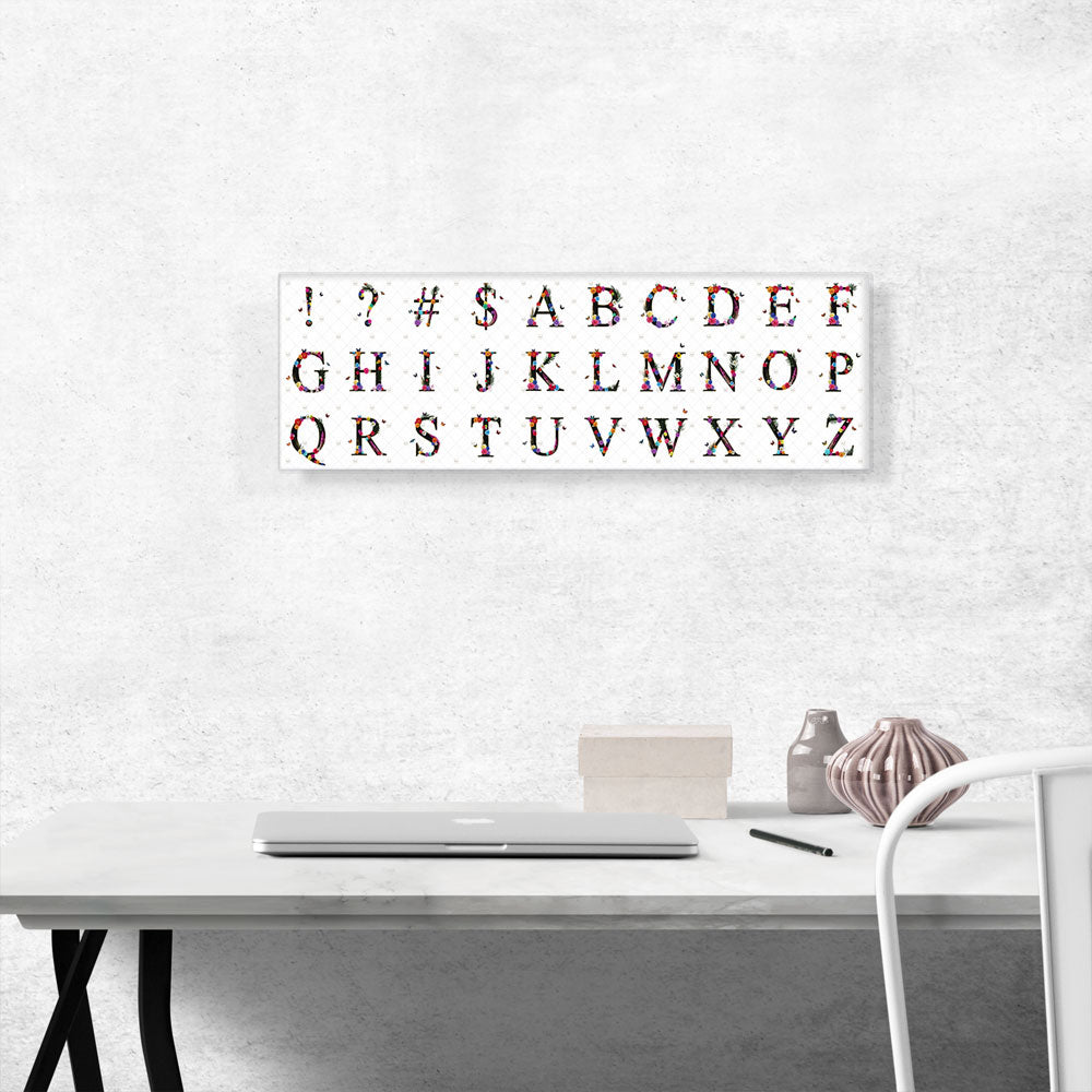 Flower Plant Butterfly Panoramic Full Alphabet