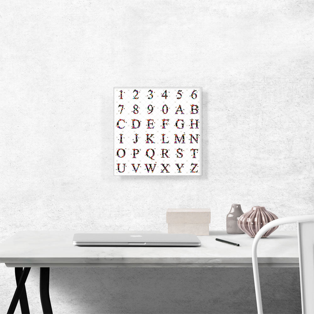 Flower Plant Butterfly Square Full Alphabet