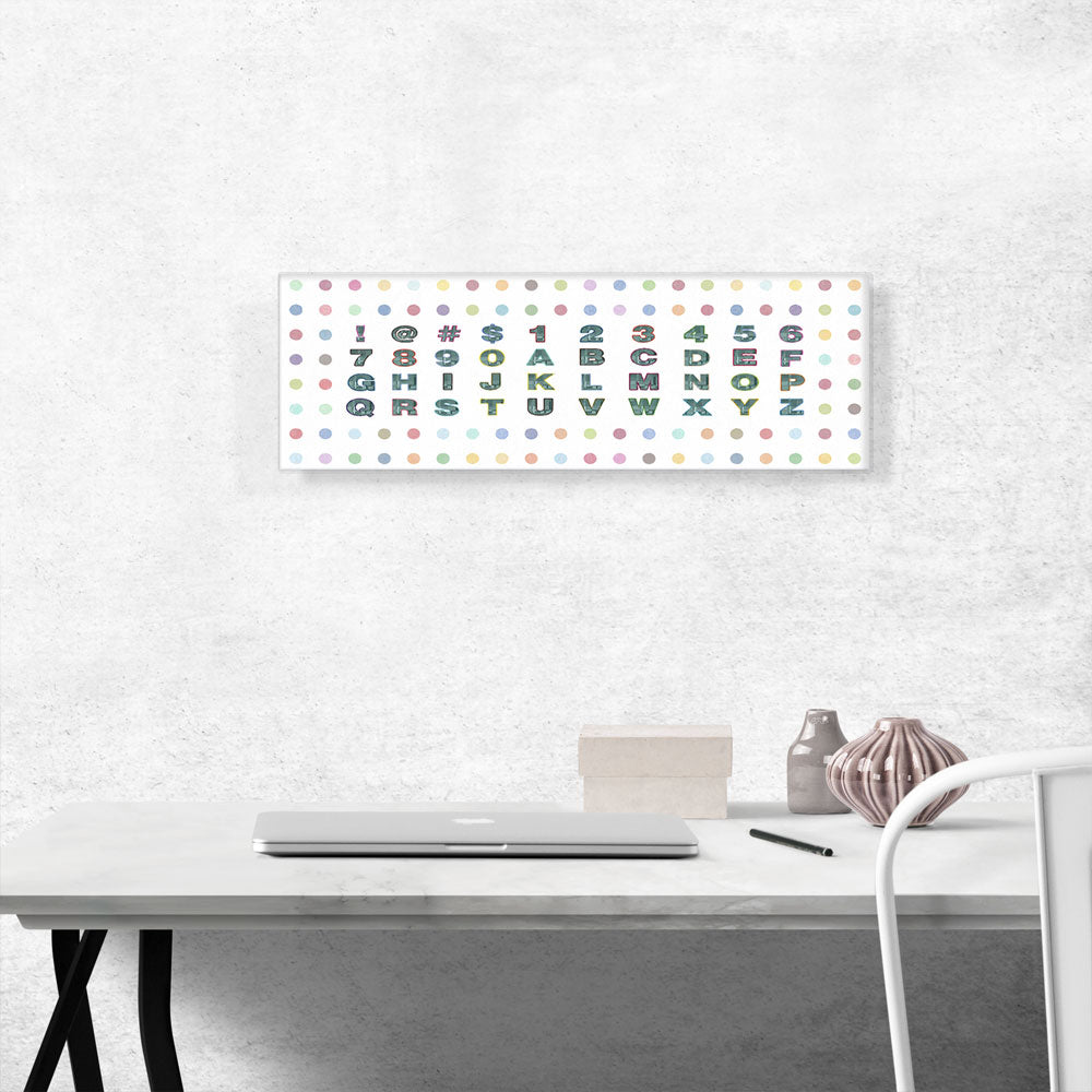 Fun Polka Dots Panoramic Full Alphabet