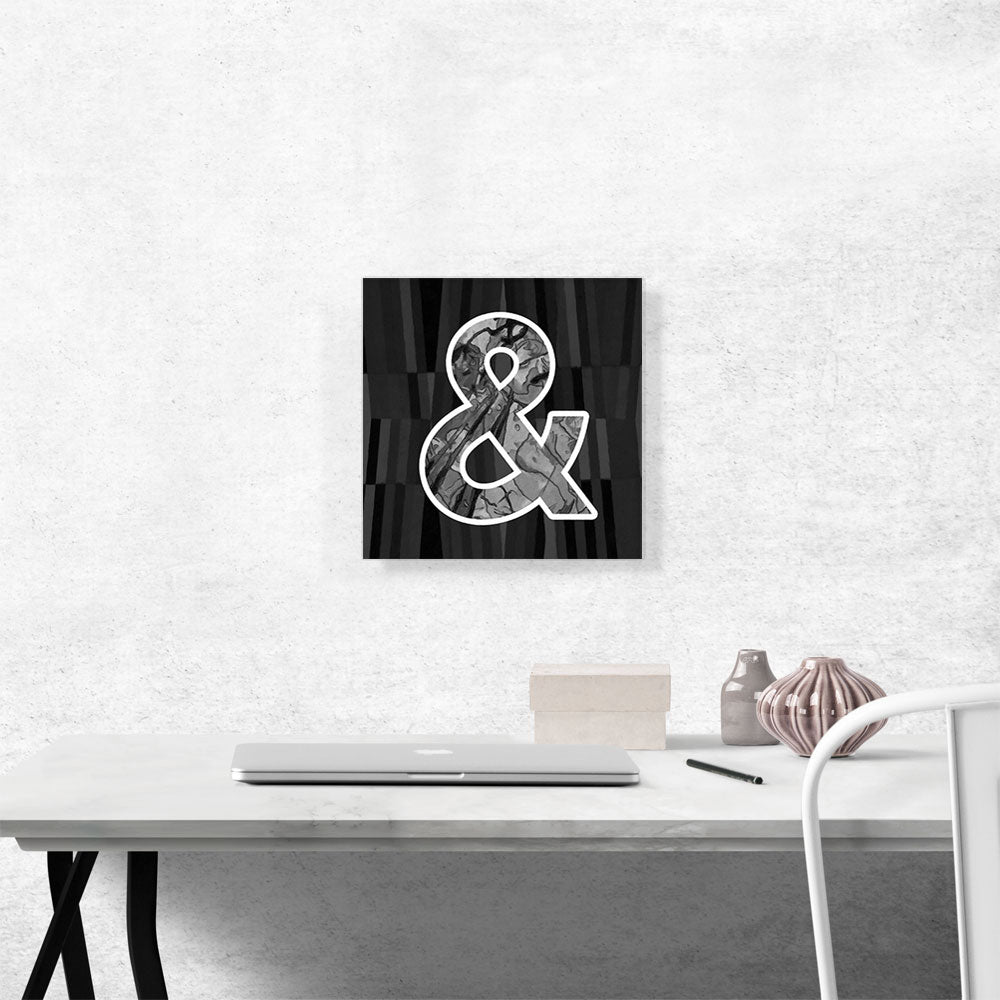 Modern Black White Alphabet And Sign Symbol