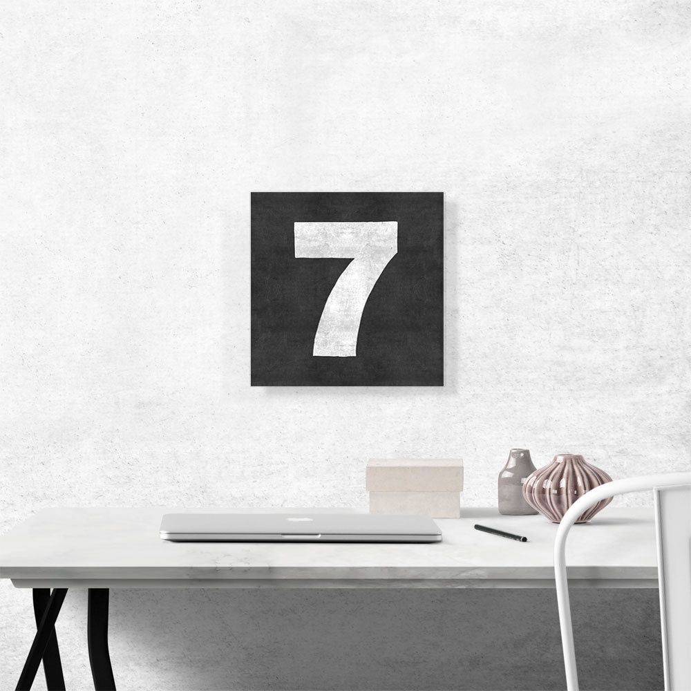 Chalkboard Number 7 Seven Numeral
