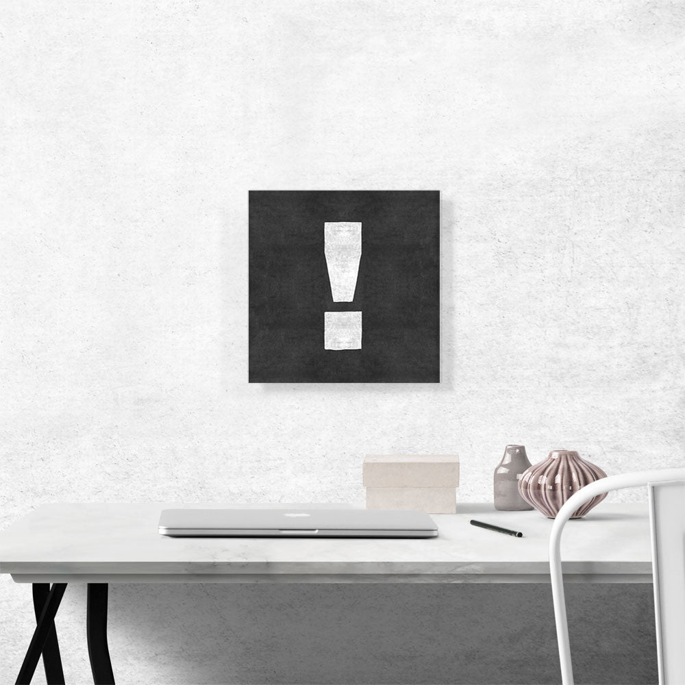 Chalkboard Alphabet Exclamation Point Mark Sign