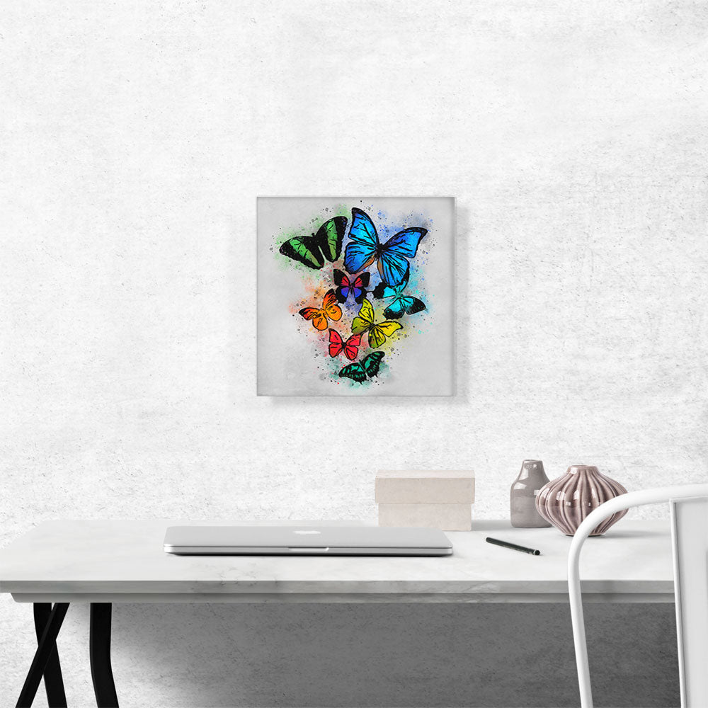 Green Blue Yellow Orange Butterfly Wings Insect