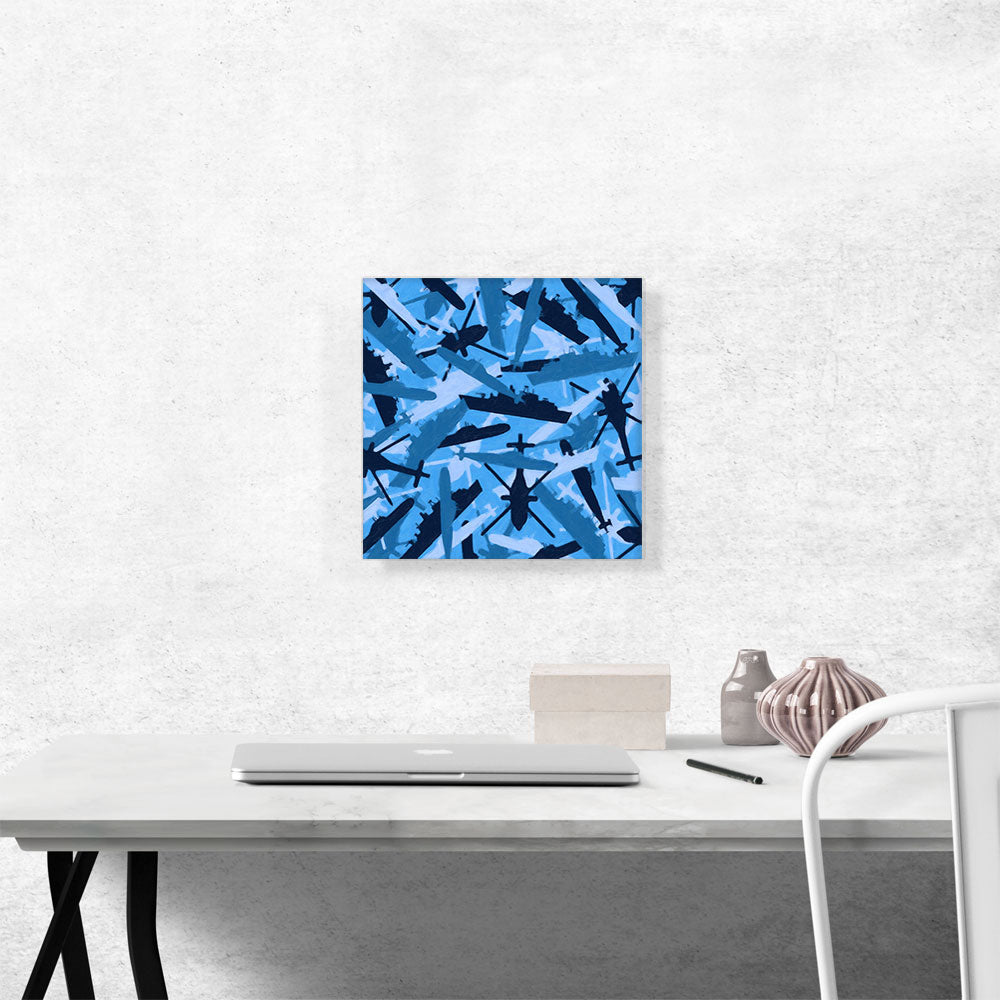 Navy Army Baby Blue Black Camo Camouflage Pattern