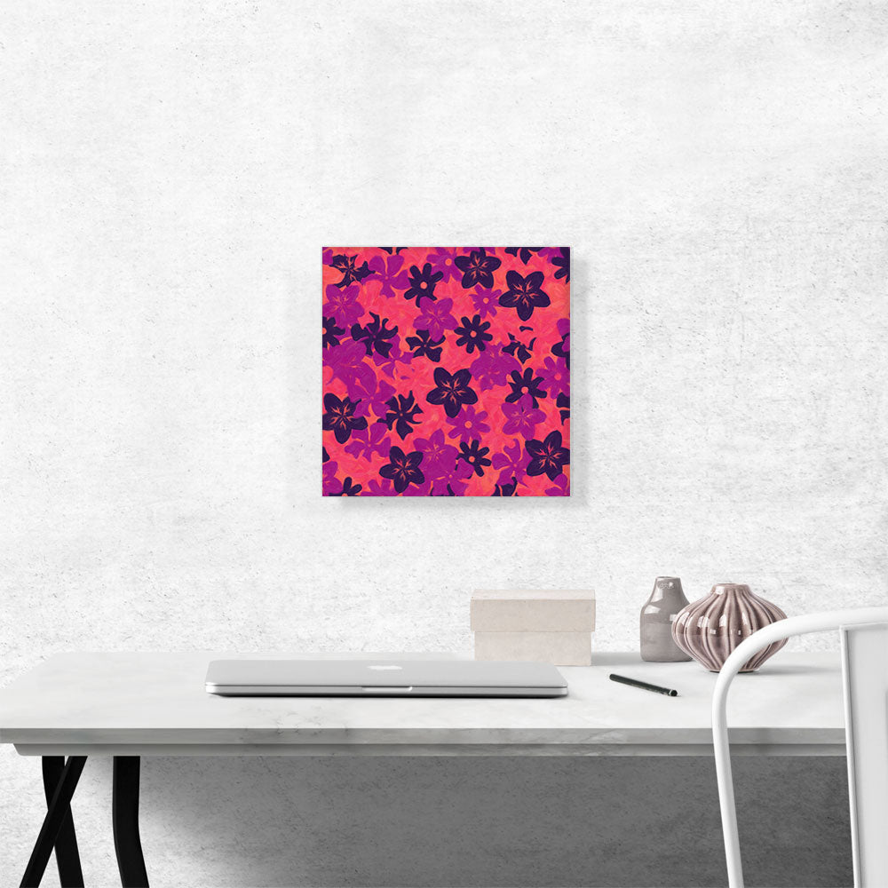Pink Peach Purple Black Camo Camouflage Flowers Pattern