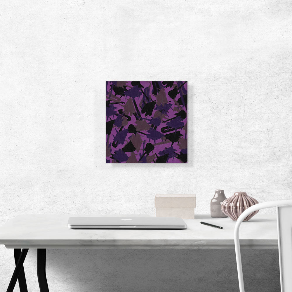 Purple Black Camo Camouflage Musical Instruments Piano Pattern