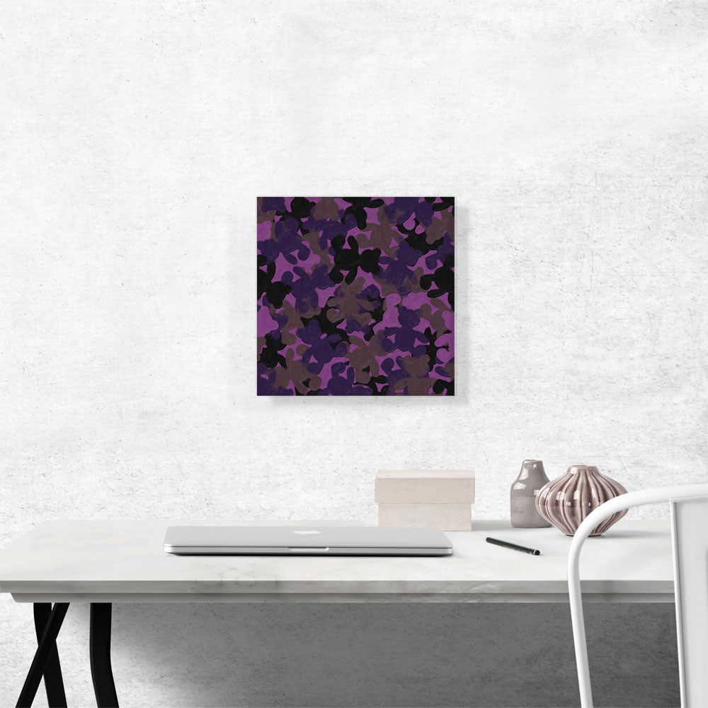 Purple Black Gray Camo Camouflage Teddy Bear Pattern