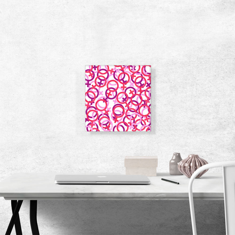 Purple Light Pink Camo Camouflage Female Symbol Pattern