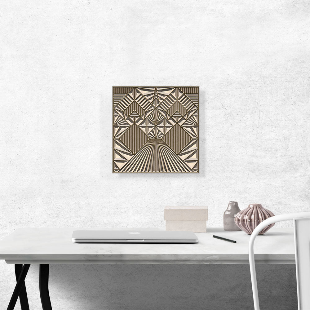 Art Deco Brown Design on Tan