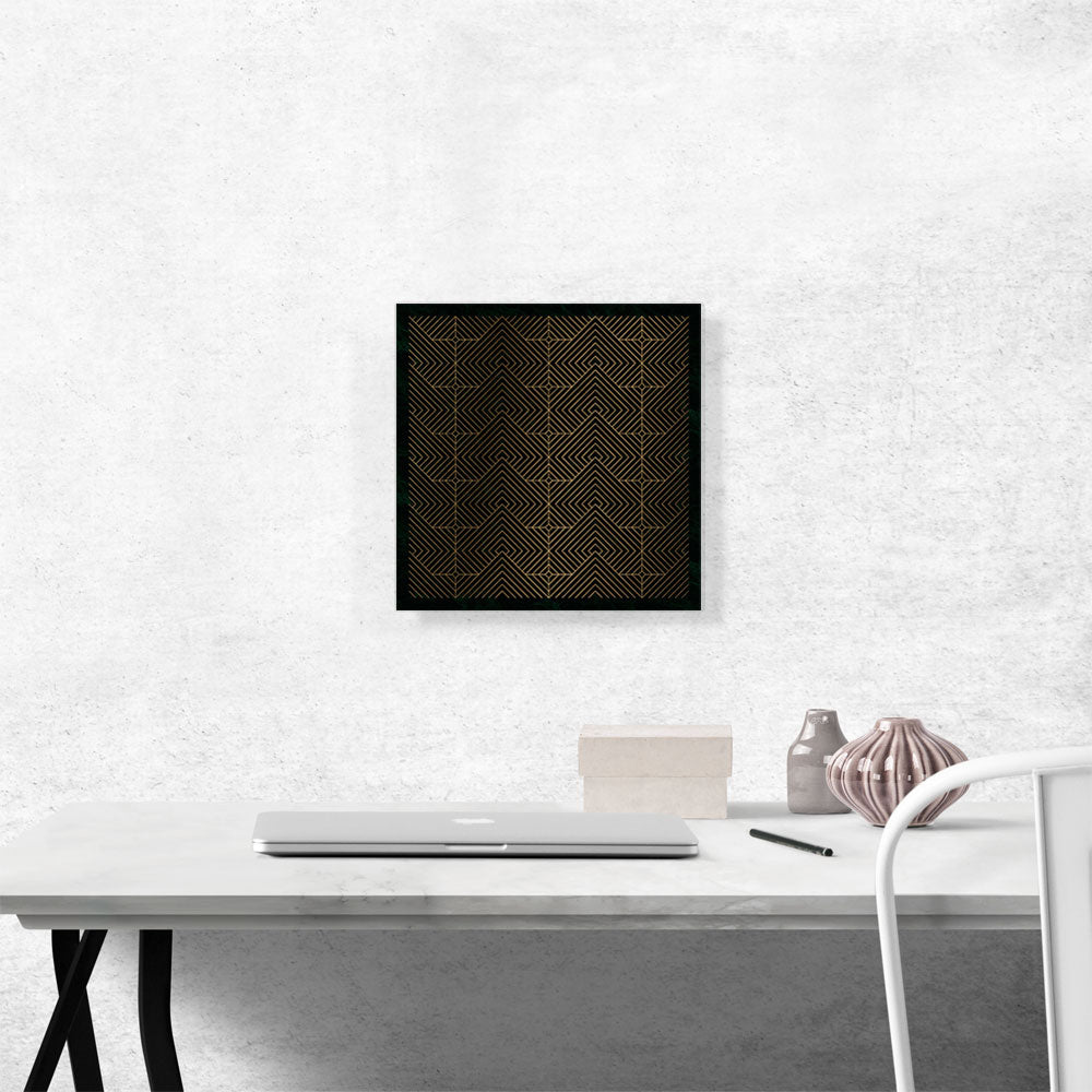 Art Deco Diamond Yellow Geometric Design
