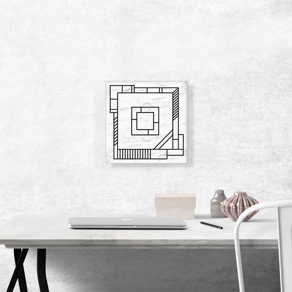 Art Deco Black Lines on White