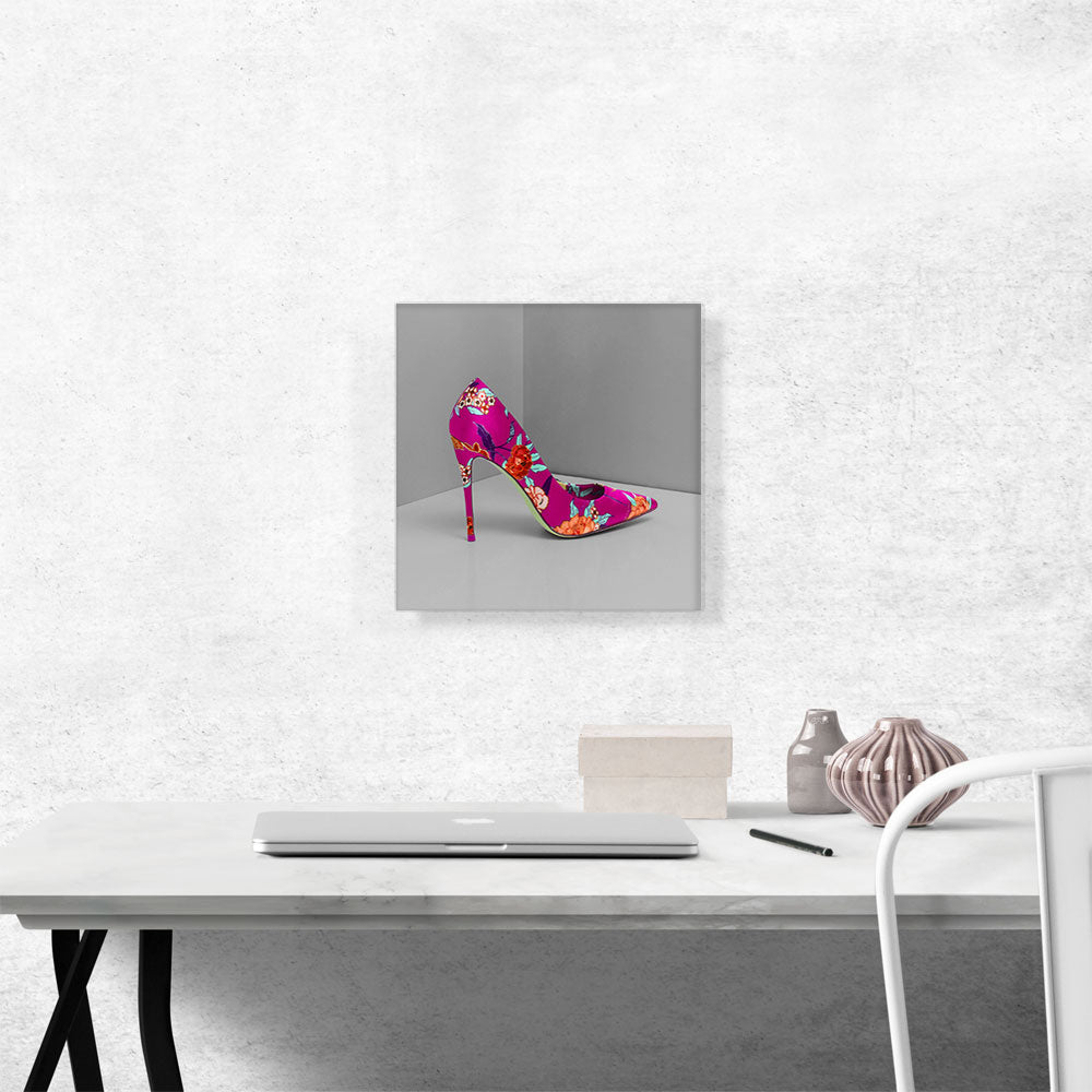Pink Modern High Heels Shoe Stiletto Flower Pattern