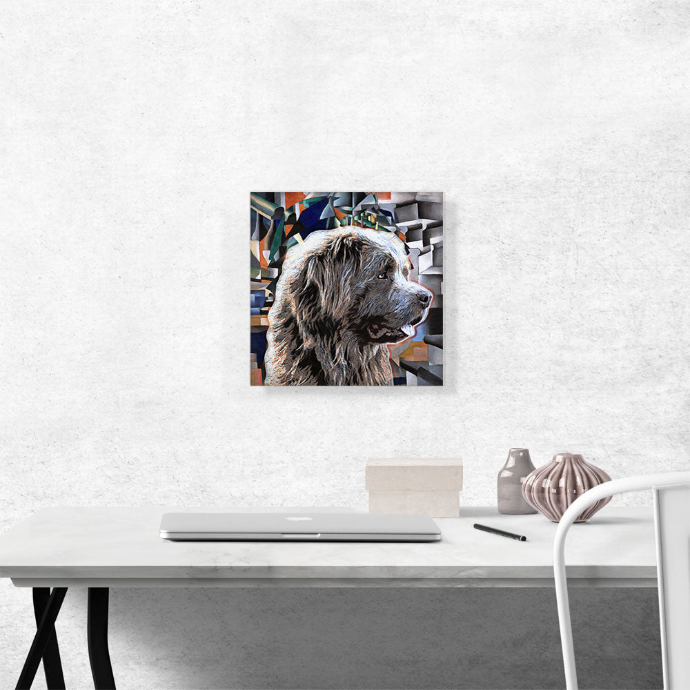 Newfoundland Dog Breed Geometric Modern