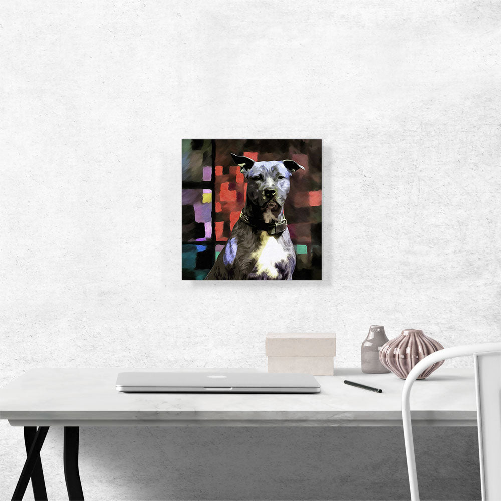 Pit Bull Terrier Dog Breed Colorful Abstract