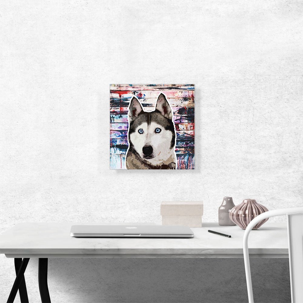 Siberian Husky Dog Breed Graffiti Square
