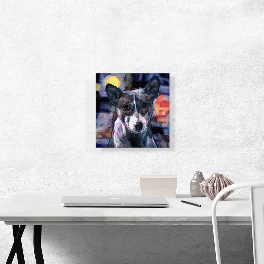 Basenji Dog Breed Purple Yellow Red