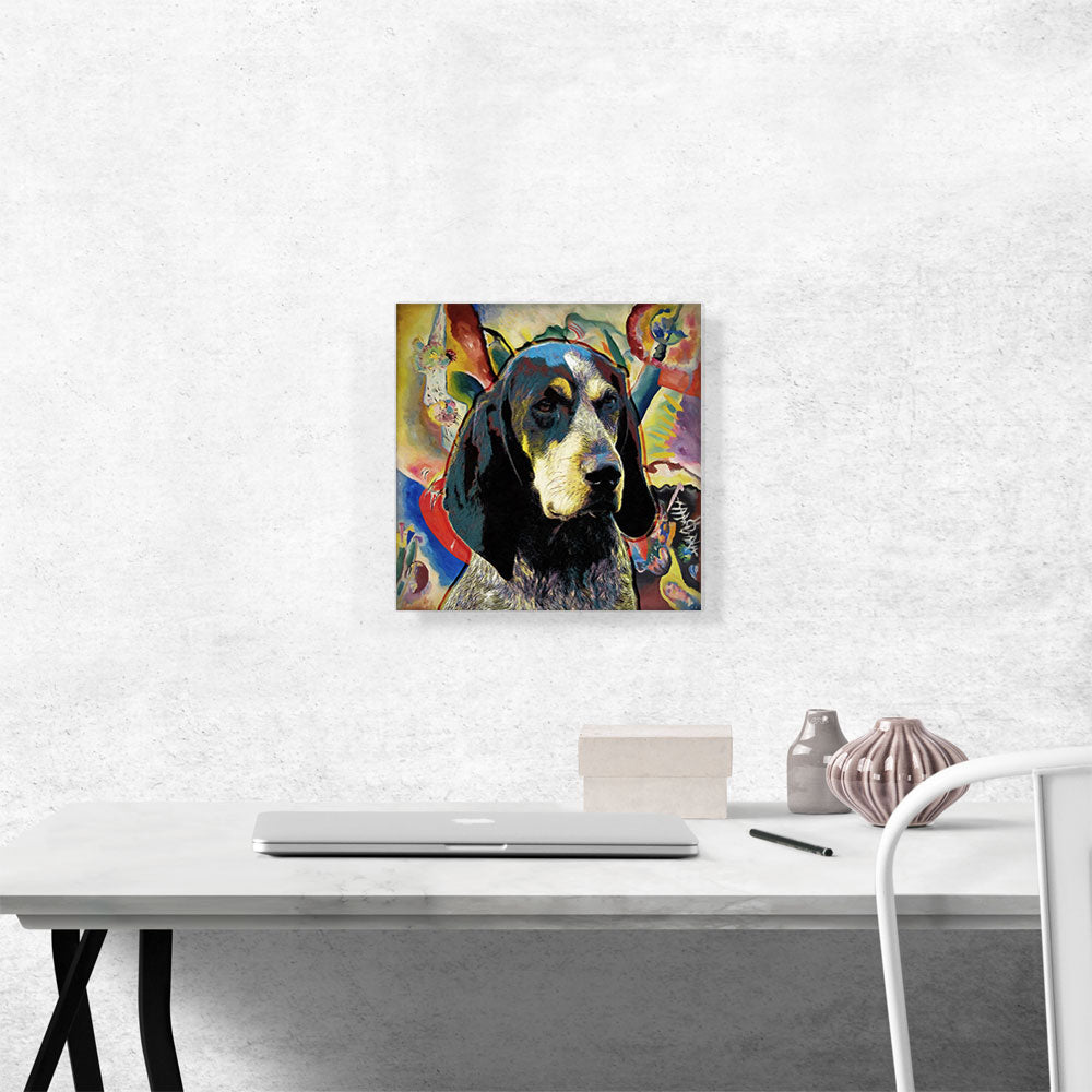 Bluetick Coonhound Dog Breed Colorful Abstract