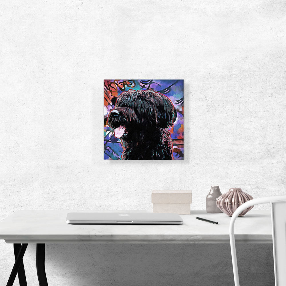 Briard Dog Breed Colorful Abstract