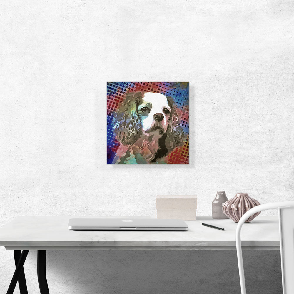 Cavalier King Charles Spaniel Dog Breed Polka Dot Pattern