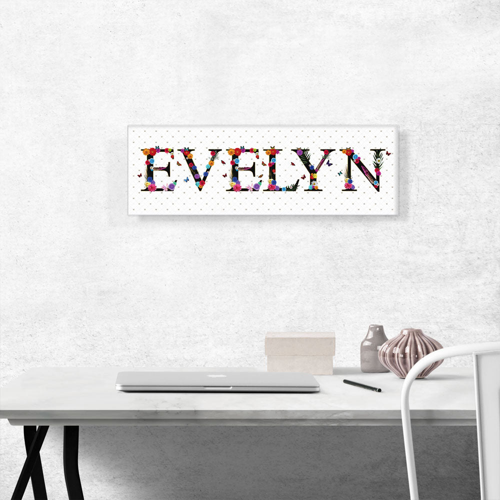 EVELYN Girls Name Room Decor