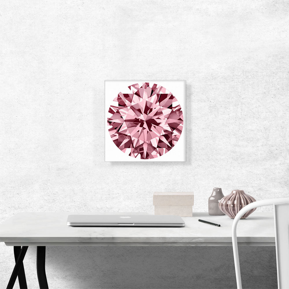 Hot Pink Round Brilliant Cut Diamond Jewel