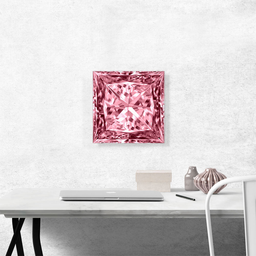 Pink Princess Cut Diamond Jewel