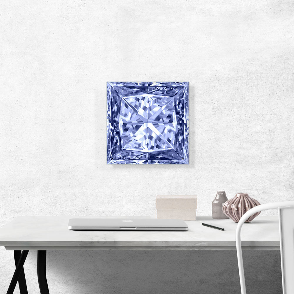 Violet Princess Cut Diamond Jewel