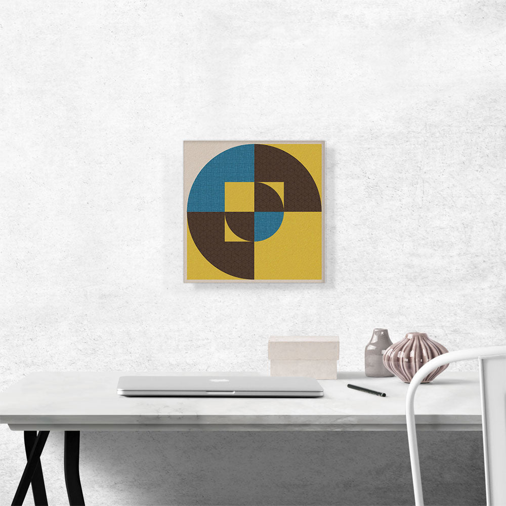Mid-Century Modern Design in Blue, Brown, and Yellow
