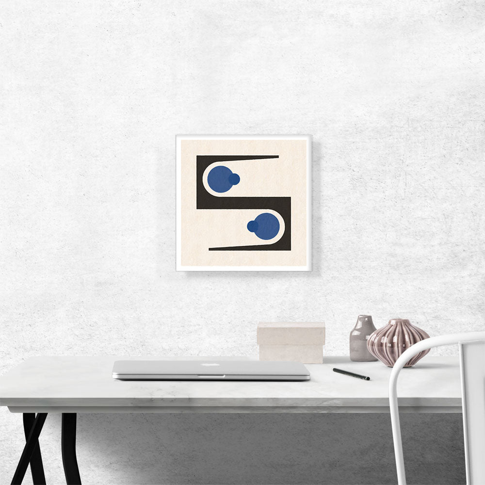 Mid-Century Modern Blue Circles Hiding in Caves