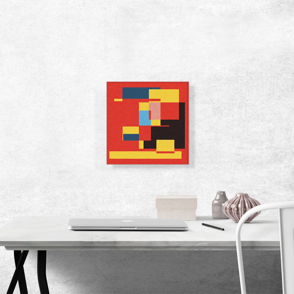 Mid-Century Modern Red Glitch City