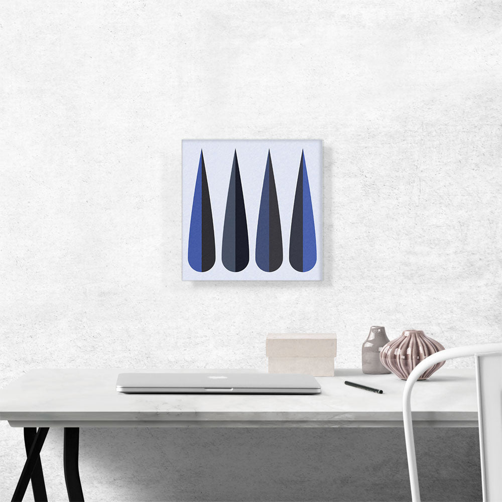 Mid-Century Modern Blue Grass Blades