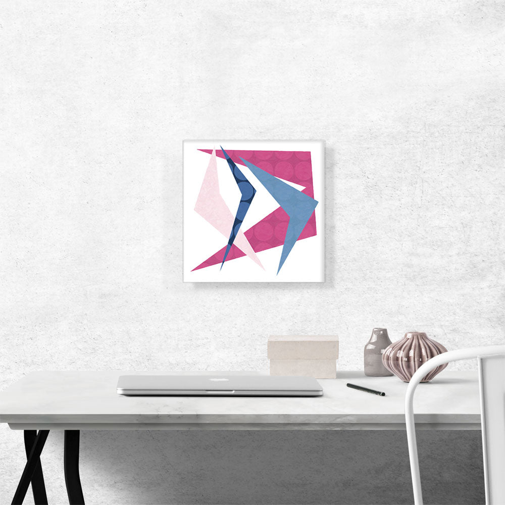 Mid-Century Modern Pink and Blue Boomerangs