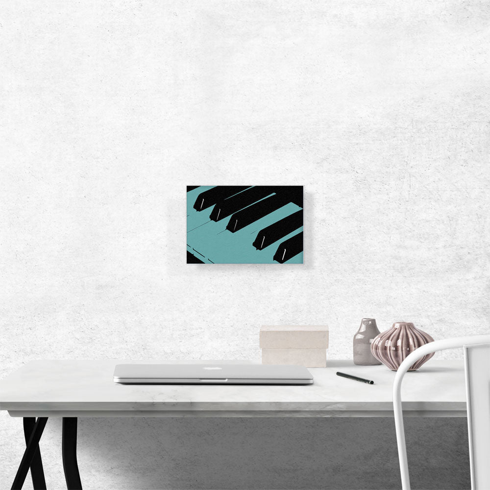 Modern Piano Keys in Cerulean