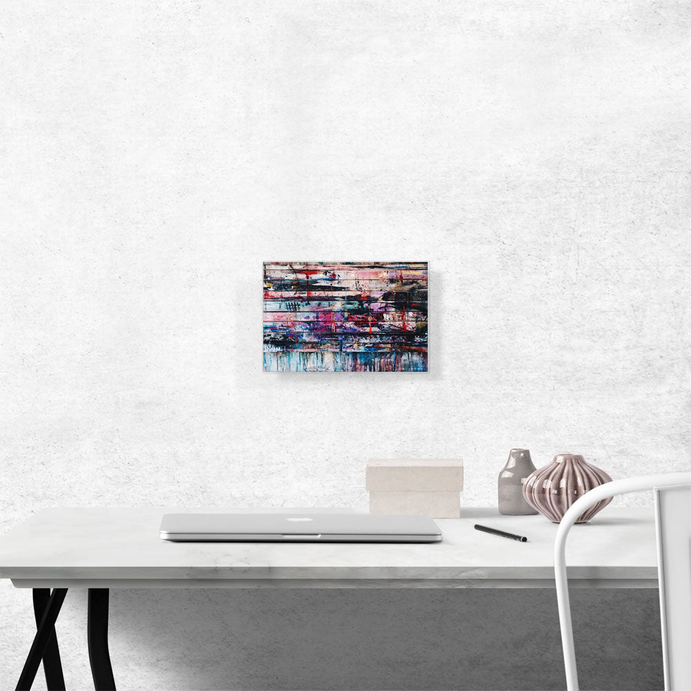 Paint Splatter Wood Wall Rectangle