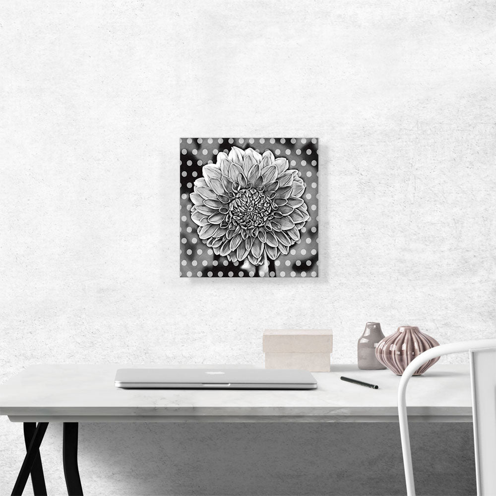 Dahlia Black And White Pattern Painting Home decor