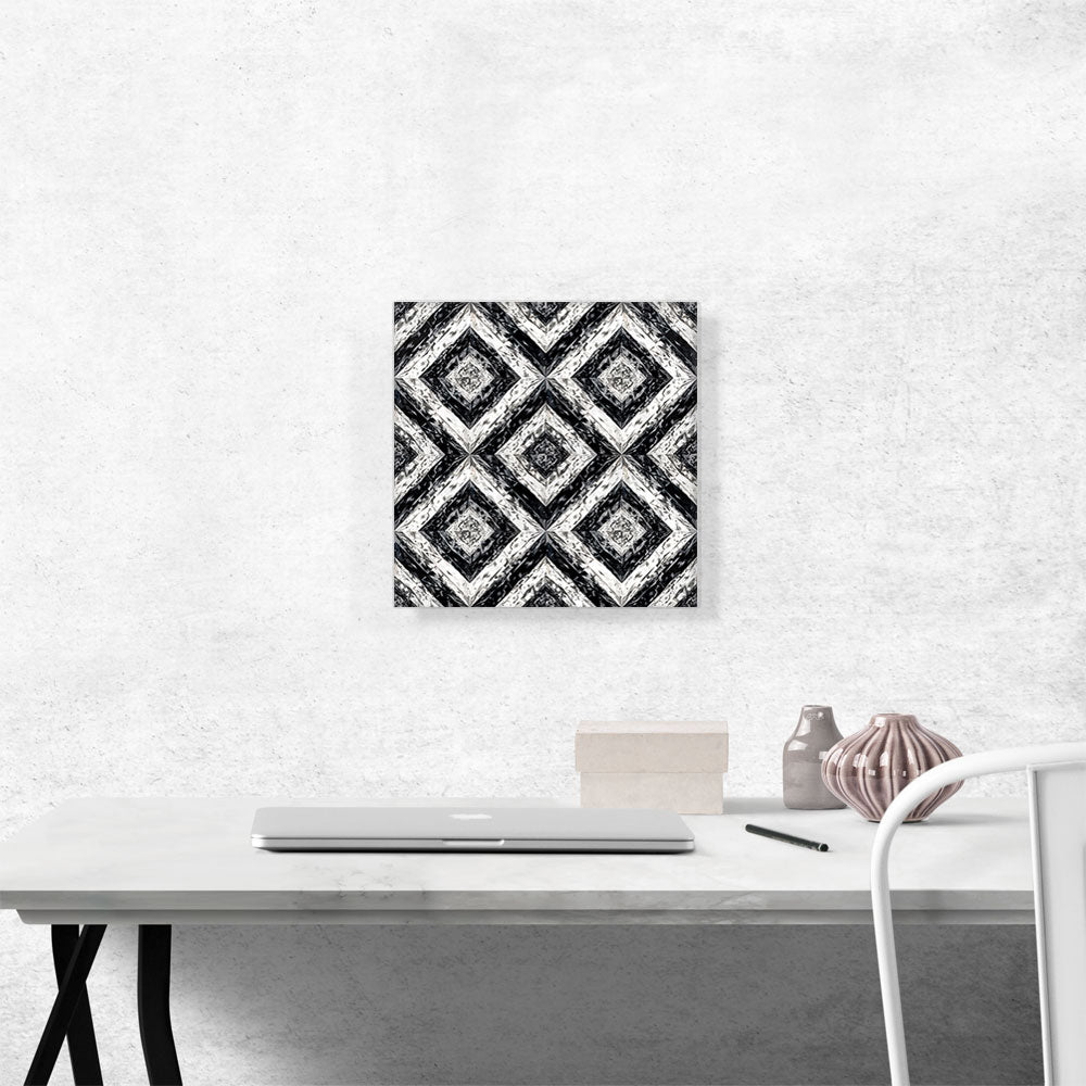 Diamond Black White Pixel Jewel
