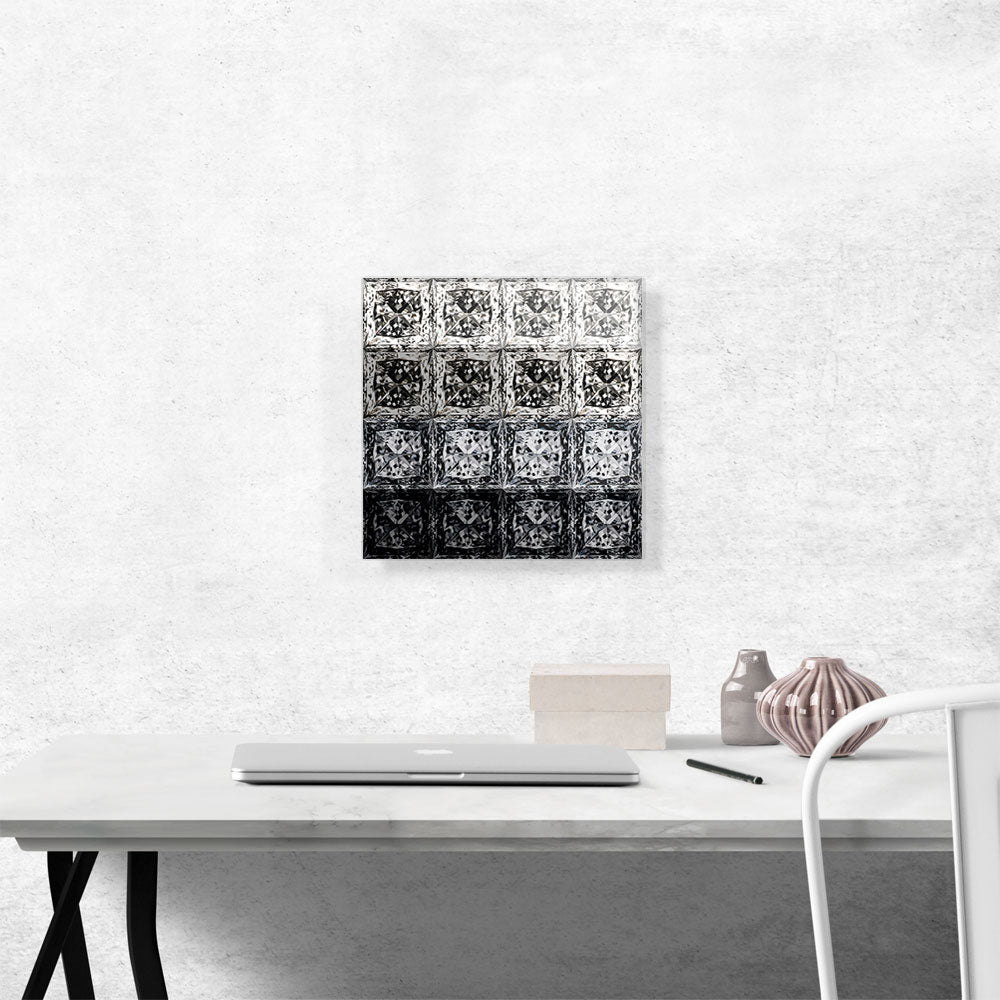 Modern Black White Jewel Pixel