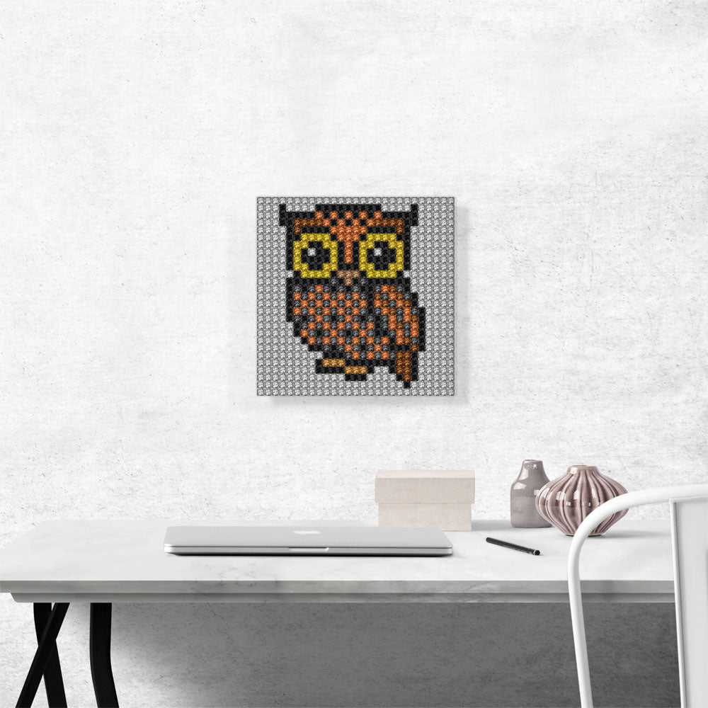 Owl Emoticon Bird of Prey Jewel Pixel