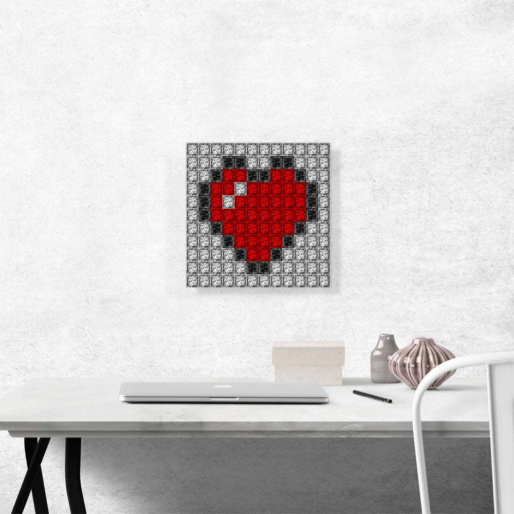 Red Love Heart Jewel Pixel