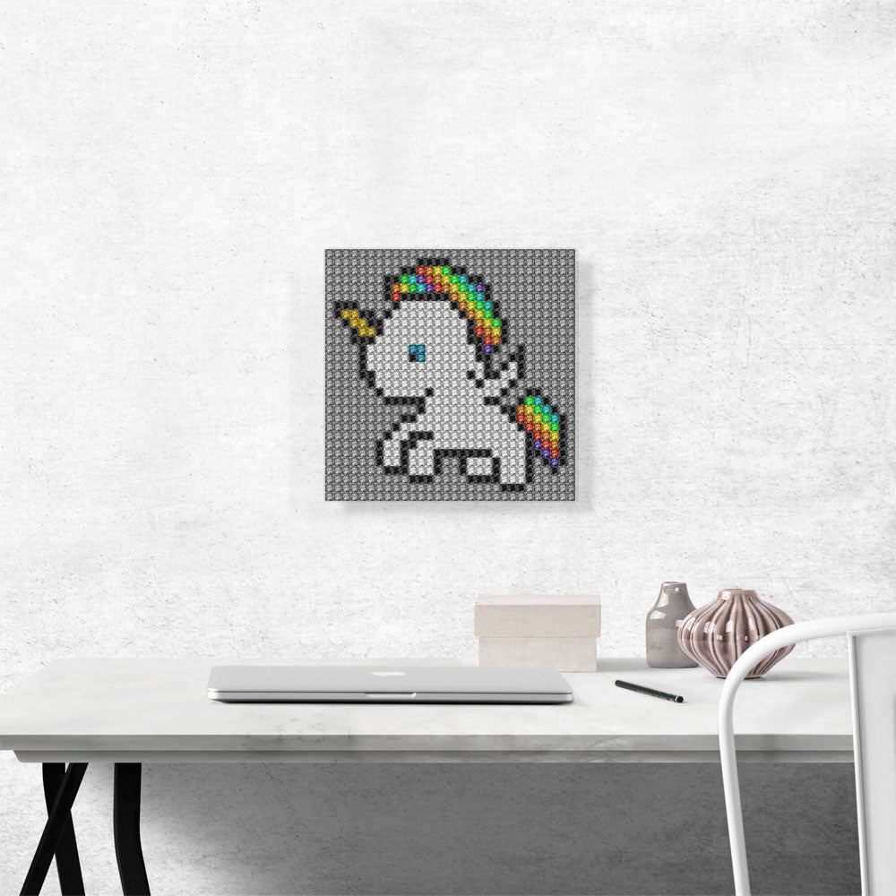 Unicorn Rainbow Hair Jewel Pixel