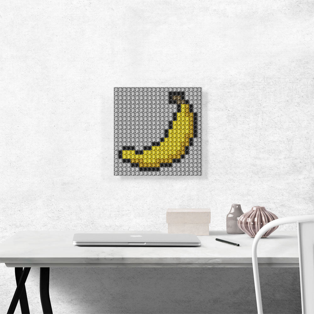Yellow Banana Fruit Emoticon Jewel Pixel