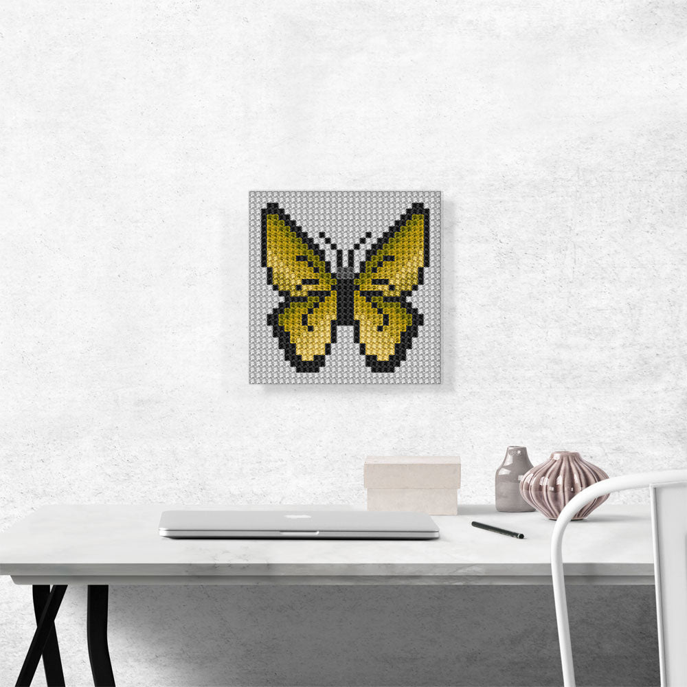 Yellow Butterfly Wings Jewel Pixel