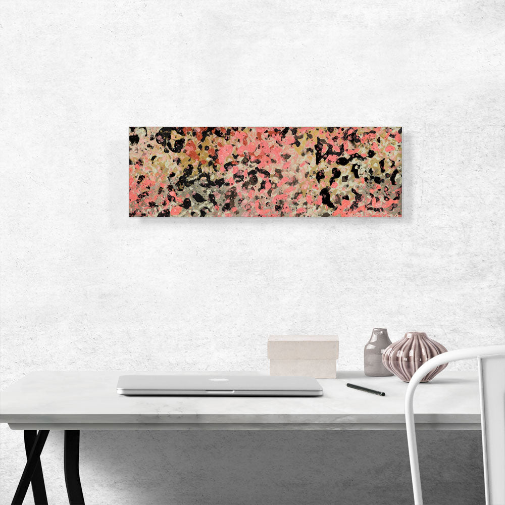 Pink Tan Black Olive Modern Panoramic