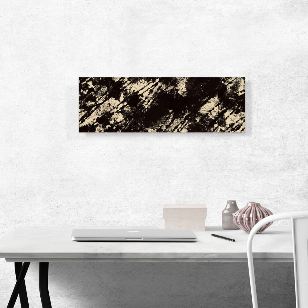 Black Tan Splatter Modern Panoramic