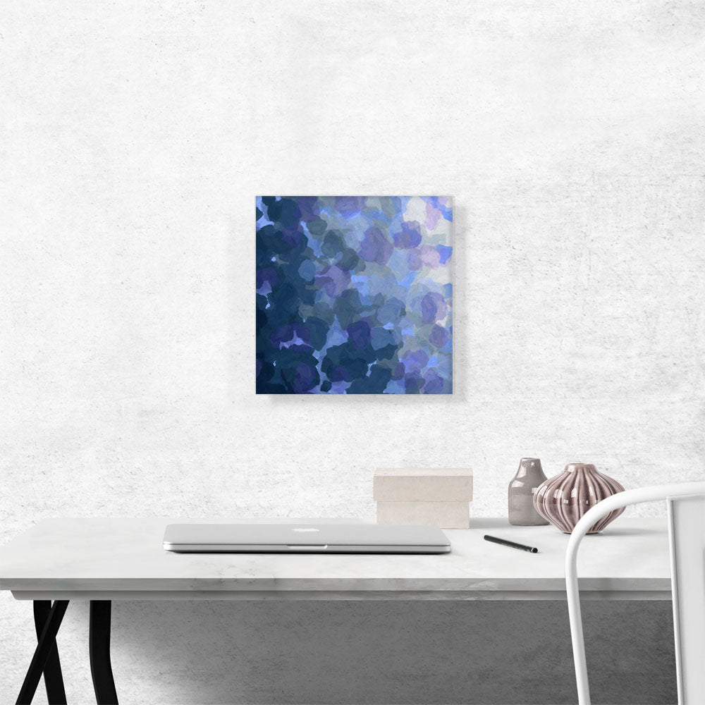 Blue Purple Navy Spots Modern Square