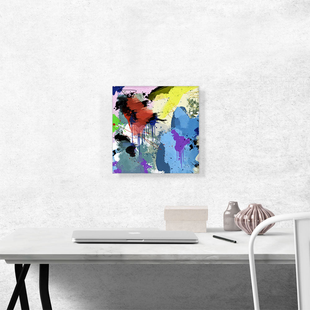 Blue Red Yellow Black Modern Square